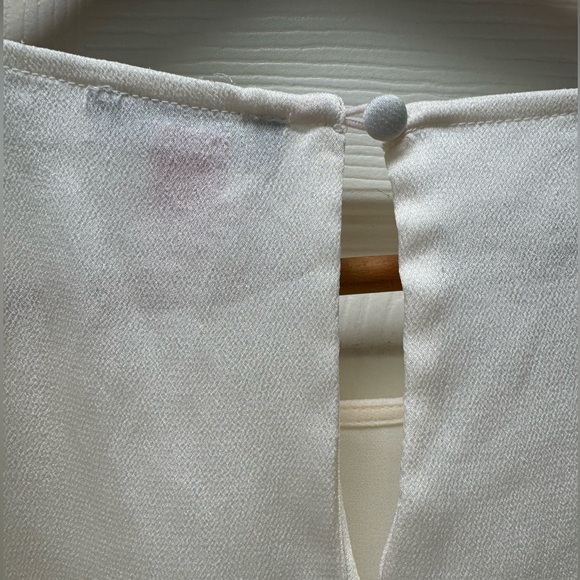 💕VINCE CAMUTO WOMENS IVORY SATIN RAGLAN SLEEVES SHIRT BLOUSE TOP - Picture 5 of 9